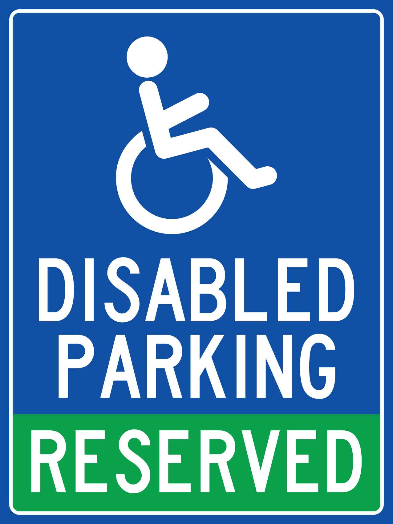 Disabled Parking Reserved Sign