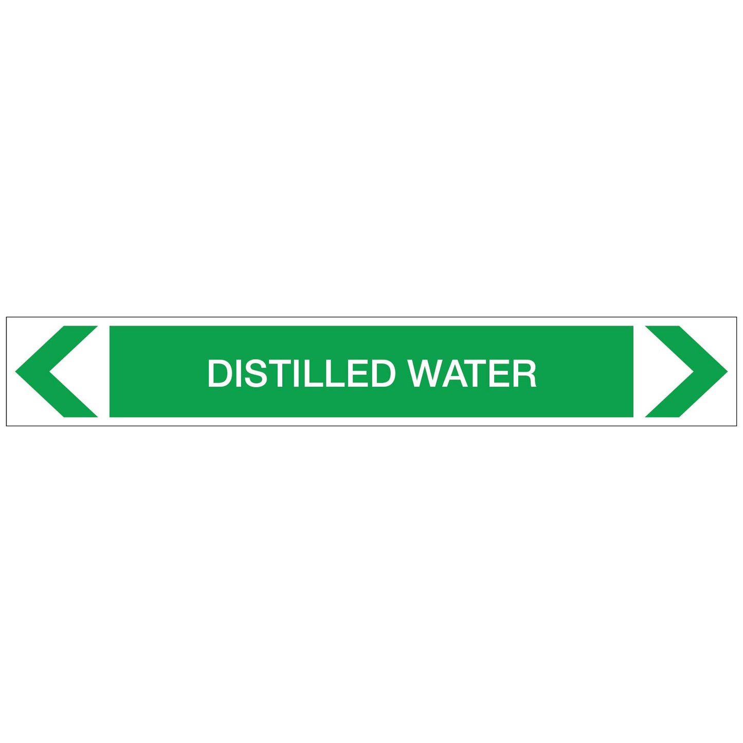 Water - Distilled Water - Pipe Marker Sticker