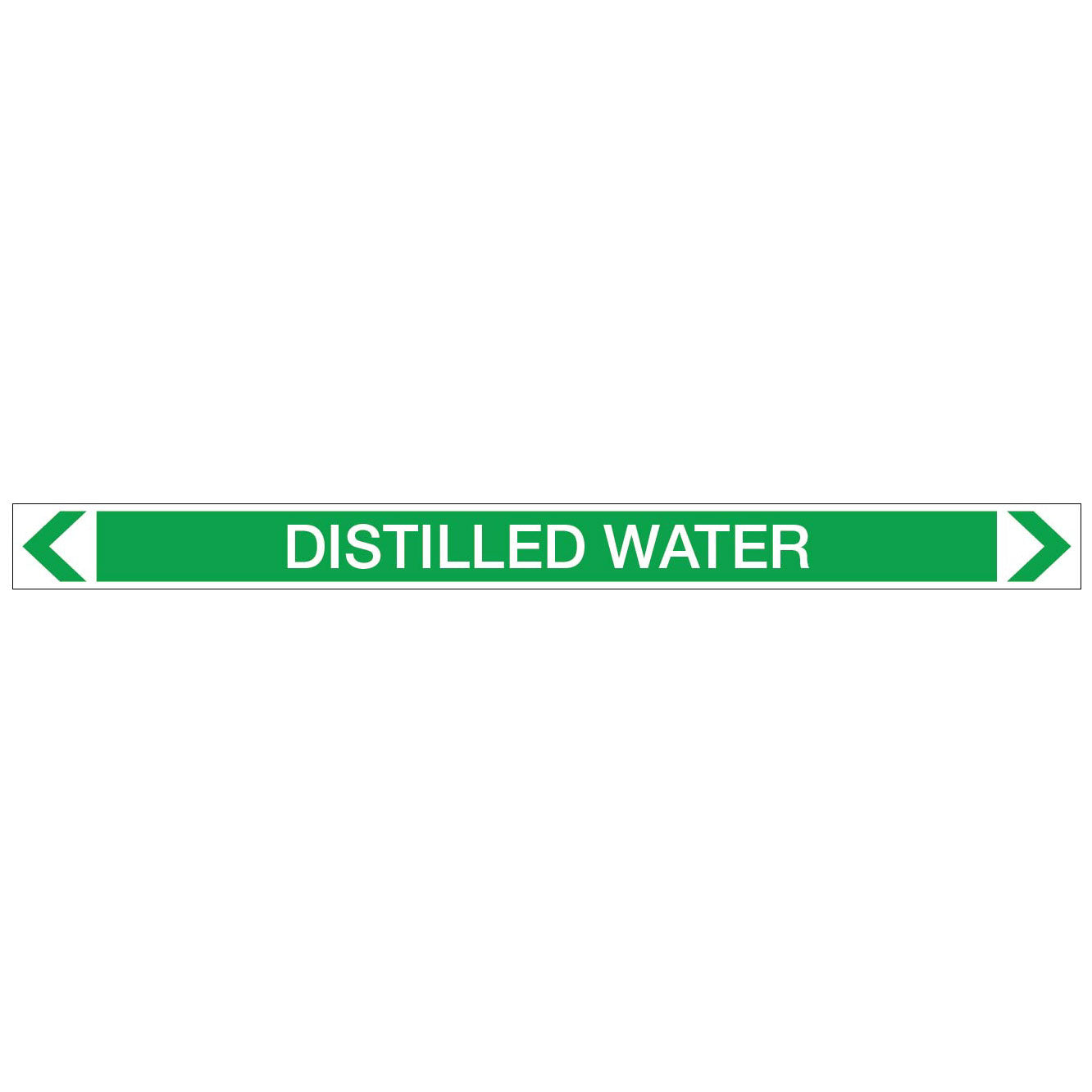 Water - Distilled Water - Pipe Marker Sticker