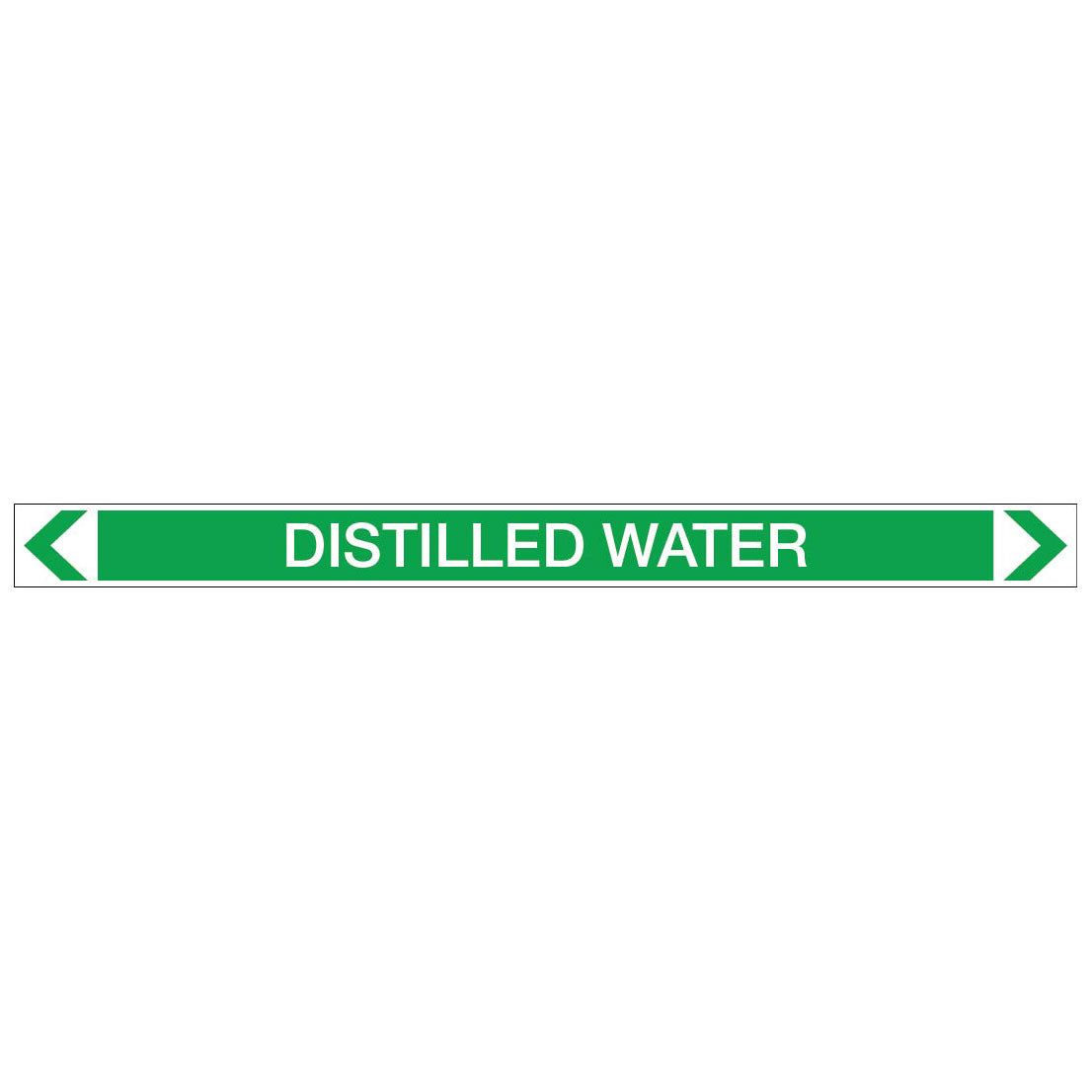 Water - Distilled Water - Pipe Marker Sticker