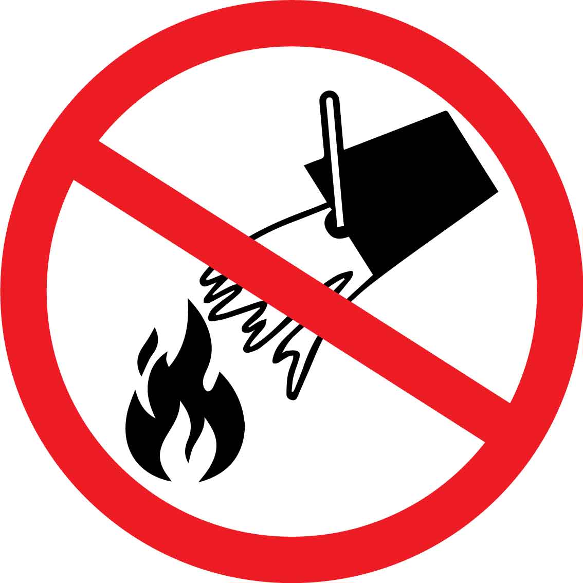 Do Not Extinguish With Water Decal