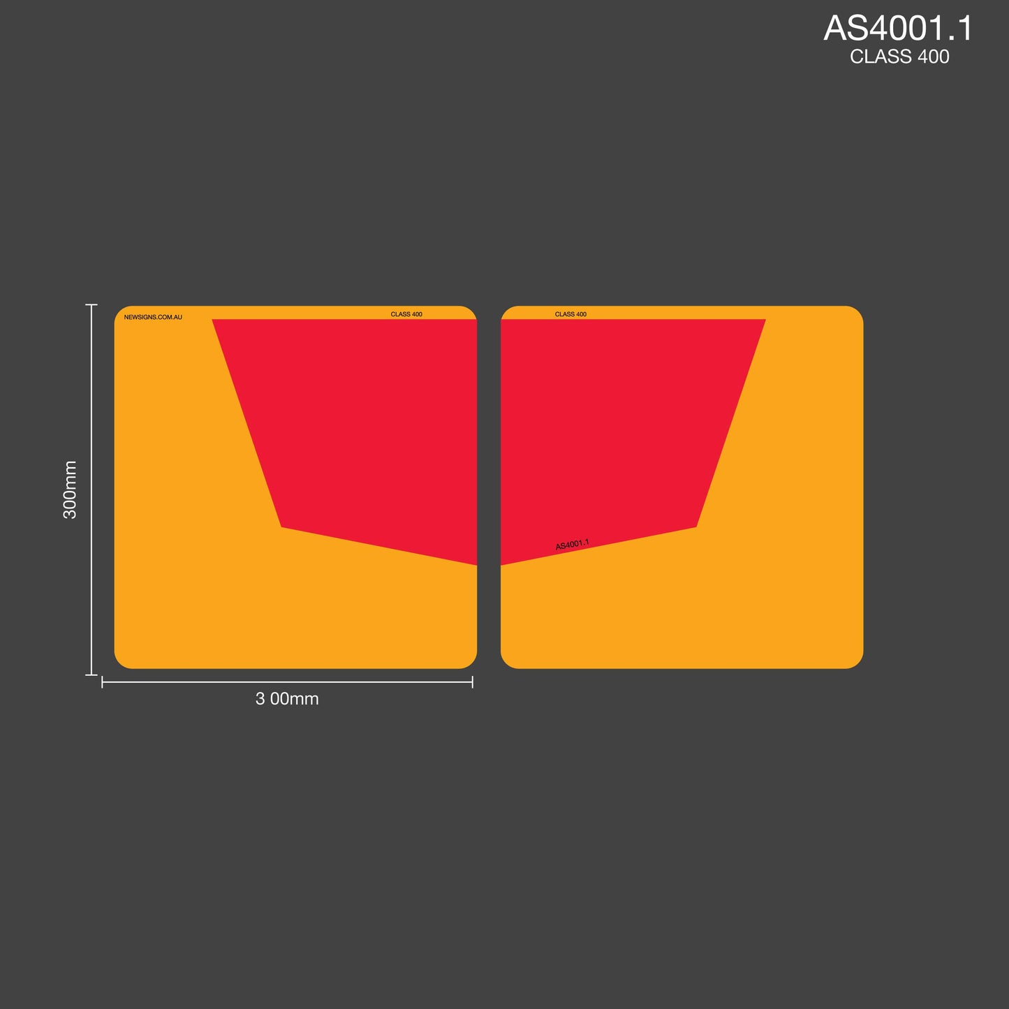 Do Not Overtake Turning Vehicle Blank (Set) 300mm Reflective Sign