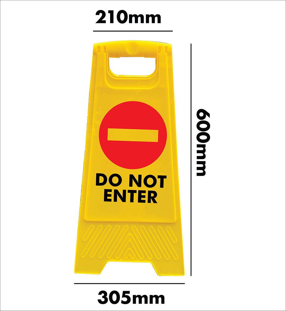 Yellow A-Frame - Do Not Enter