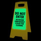 Glow In The Dark - Yellow A-Frame - Do Not Enter Restroom Temporarily Closed