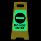 Glow In The Dark - Yellow A-Frame - Do Not Enter