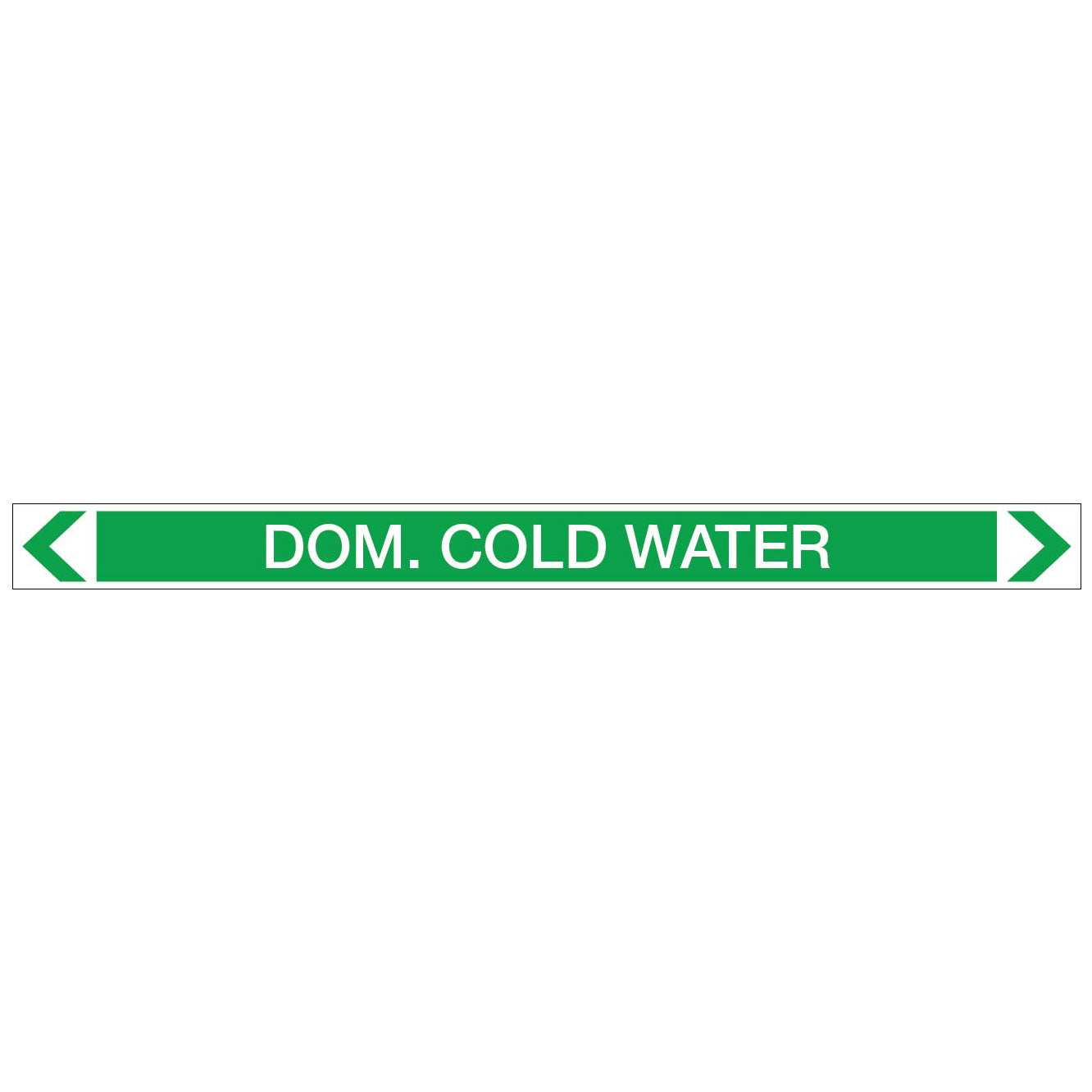 Water - Dom. Cold Water - Pipe Marker Sticker