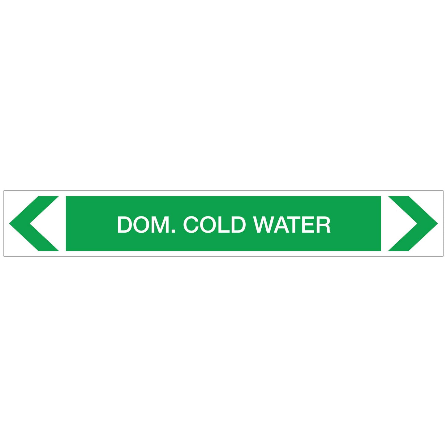 Water - Dom. Cold Water - Pipe Marker Sticker