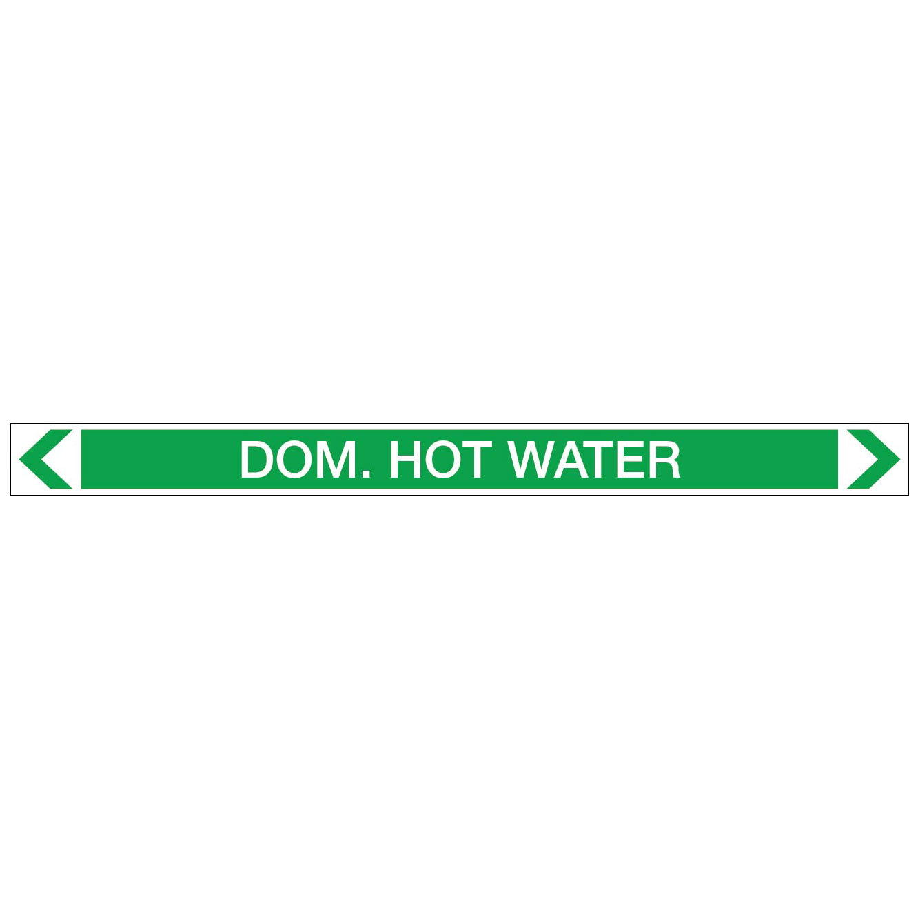 Water - Dom. Hot Water - Pipe Marker Sticker