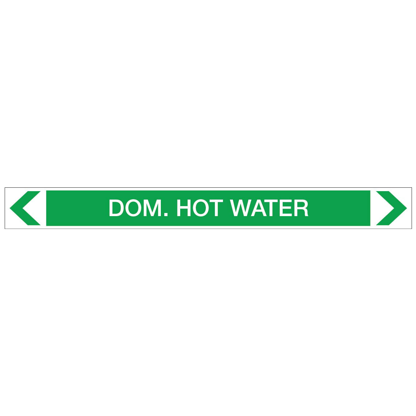 Water - Dom. Hot Water - Pipe Marker Sticker