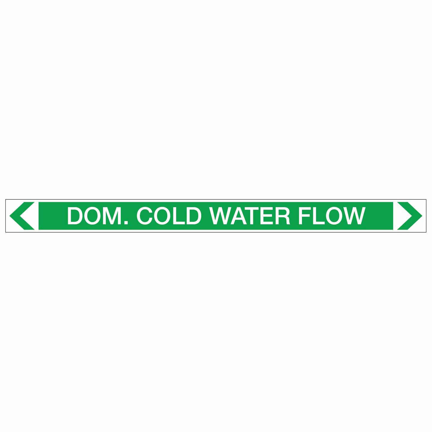 Water - Dom. Cold Water Flow - Pipe Marker Sticker