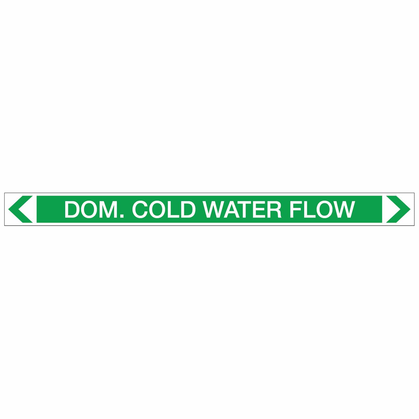 Water - Dom. Cold Water Flow - Pipe Marker Sticker