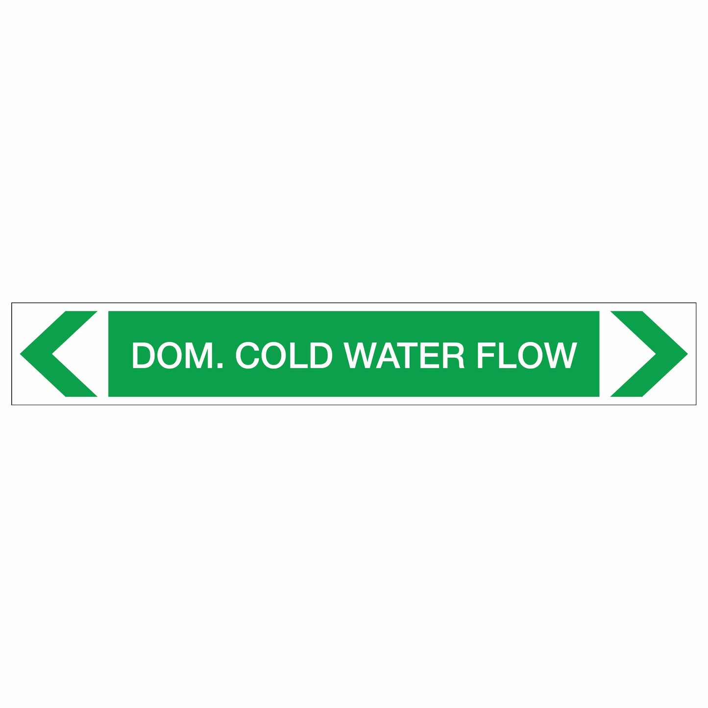 Water - Dom. Cold Water Flow - Pipe Marker Sticker