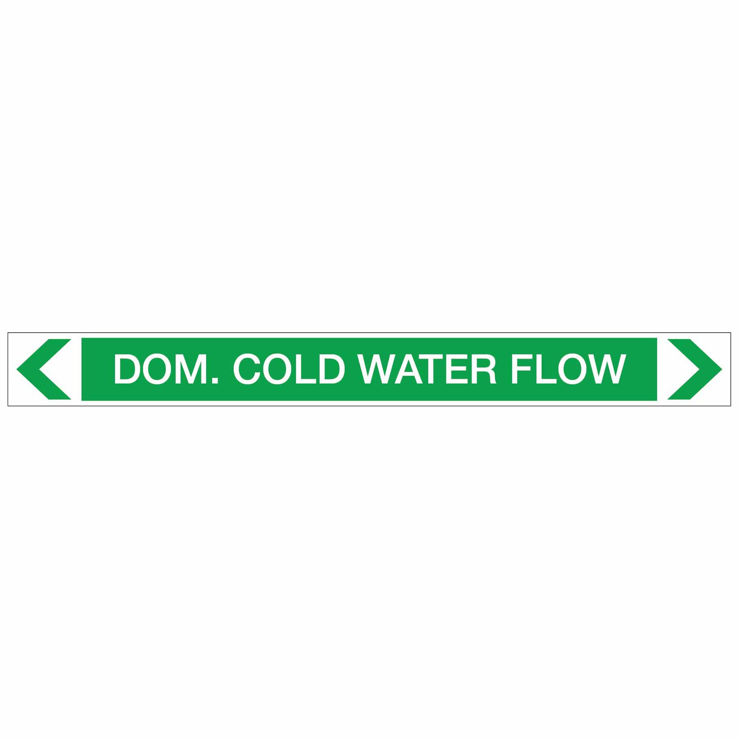 Water - Dom. Cold Water Flow - Pipe Marker Sticker
