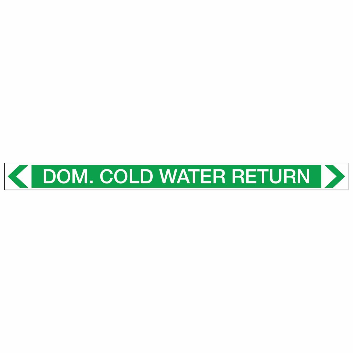 Water - Dom. Cold Water Return - Pipe Marker Sticker