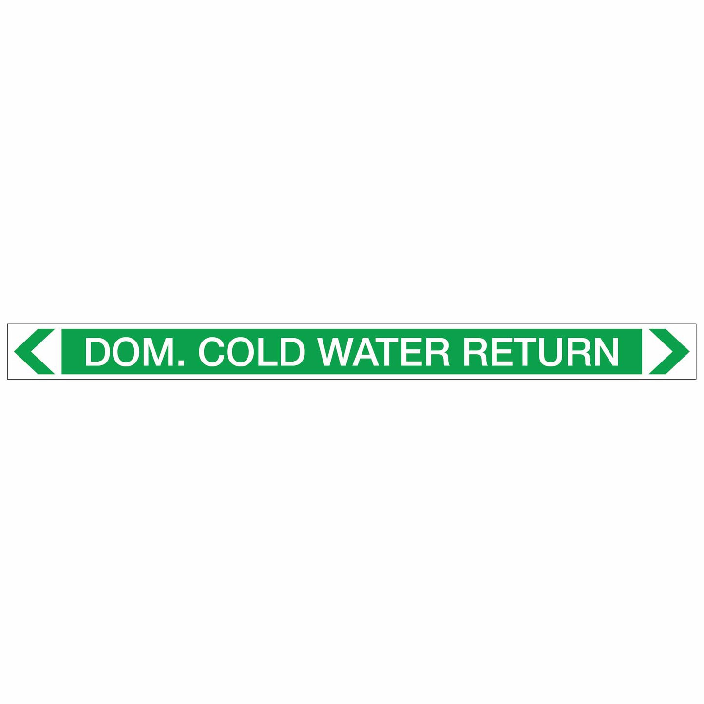 Water - Dom. Cold Water Return - Pipe Marker Sticker