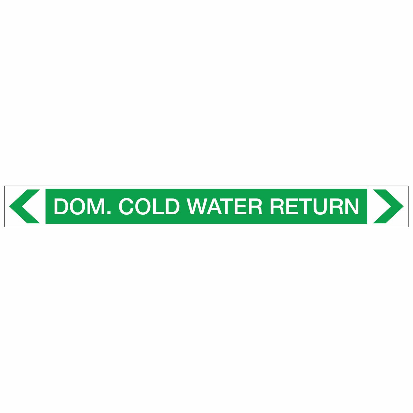 Water - Dom. Cold Water Return - Pipe Marker Sticker