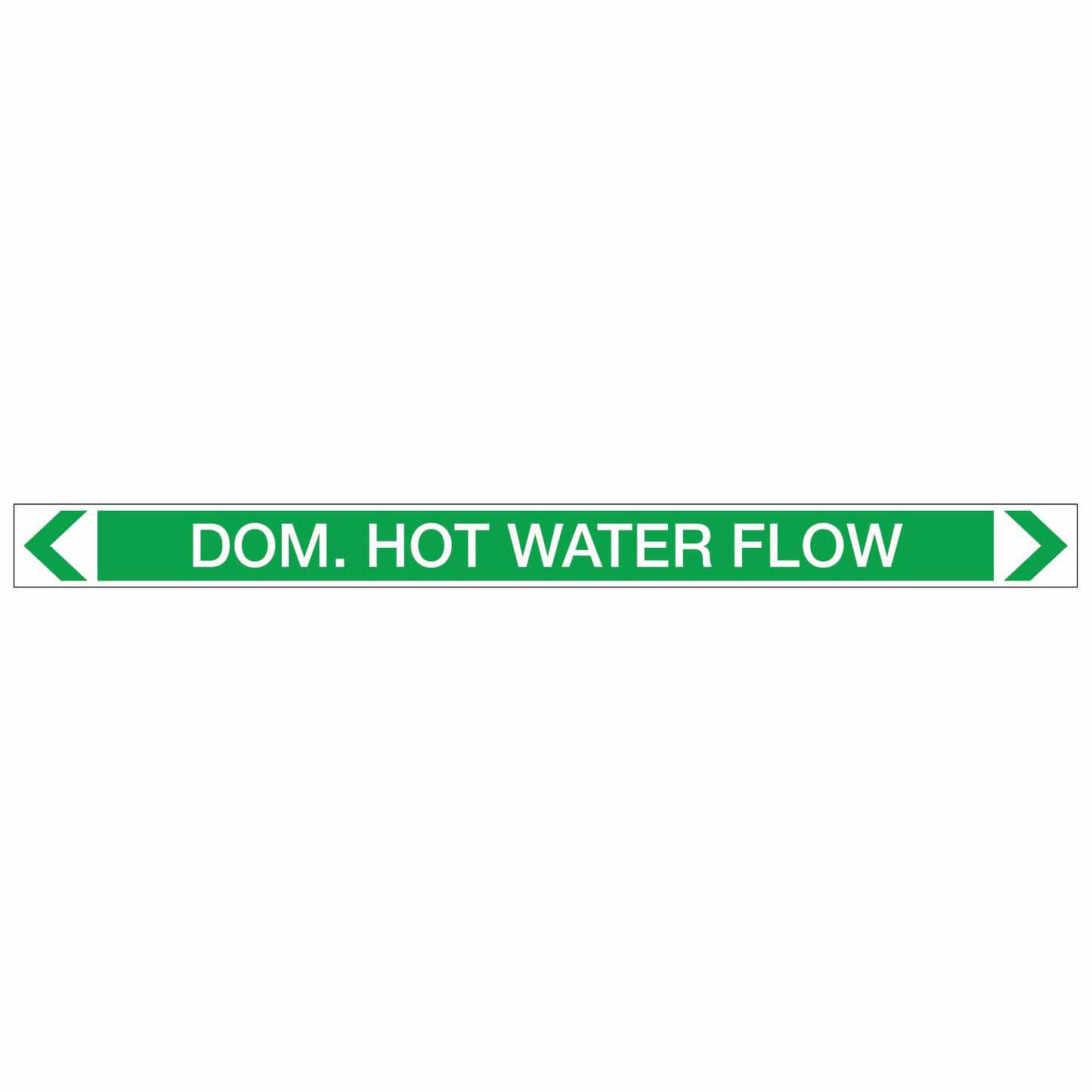 Water - Dom. Hot Water Flow - Pipe Marker Sticker
