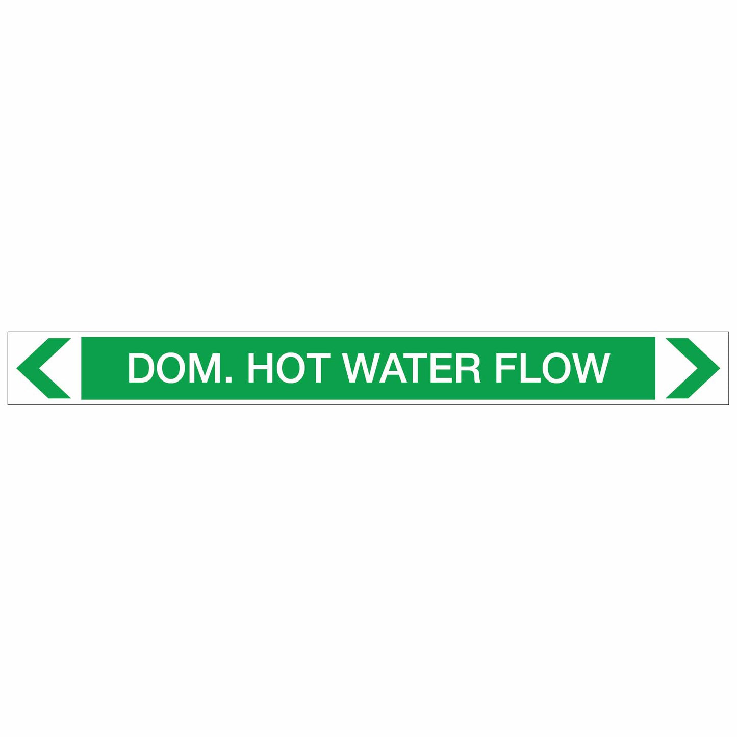 Water - Dom. Hot Water Flow - Pipe Marker Sticker