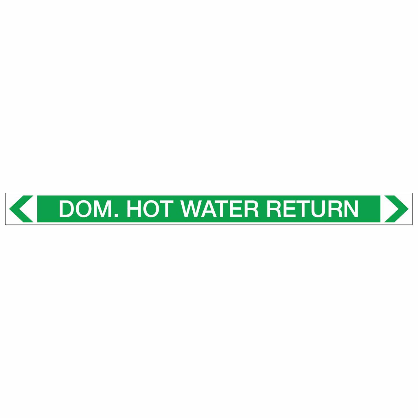 Water - Dom. Hot Water Return - Pipe Marker Sticker