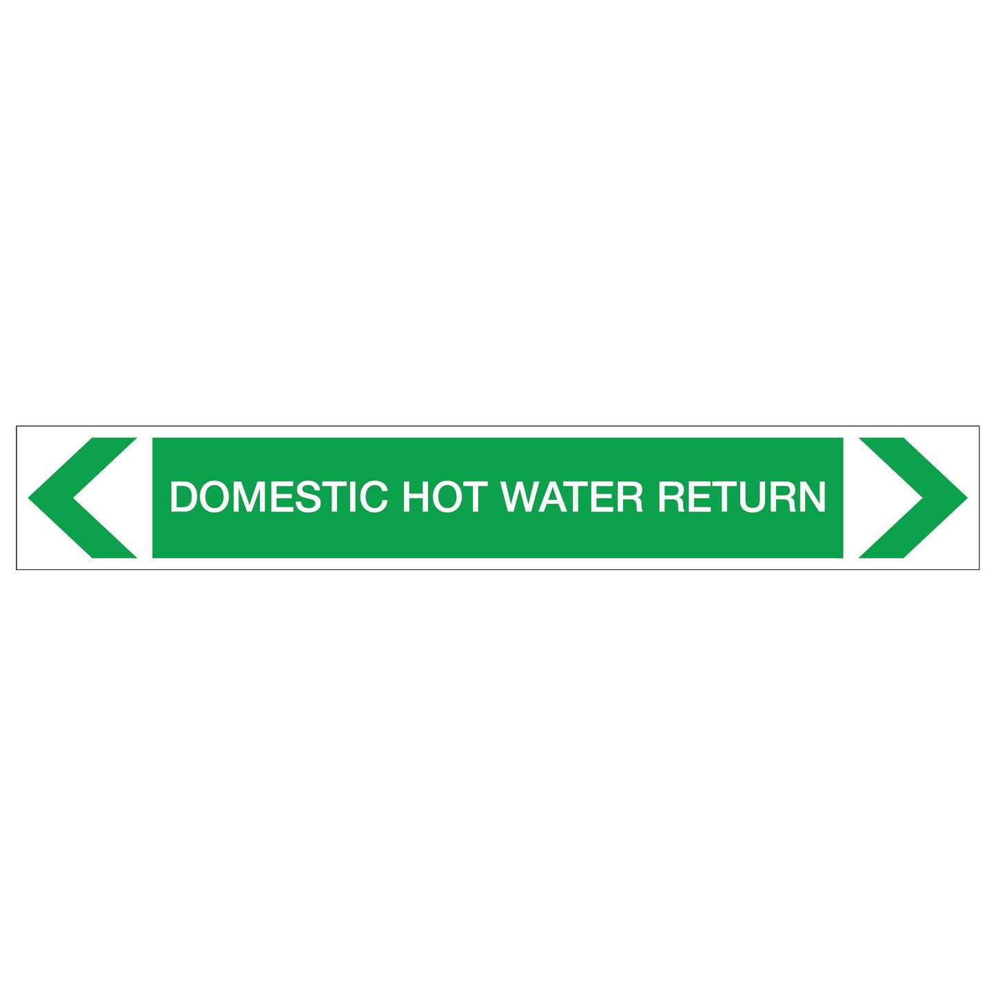 Water - Domestic Hot Water Return - Pipe Marker Sticker