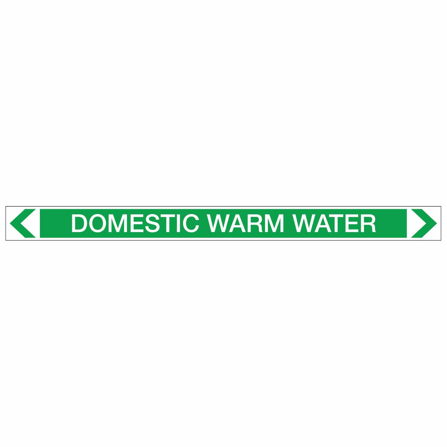 Water - Domestic Warm Water - Pipe Marker Sticker