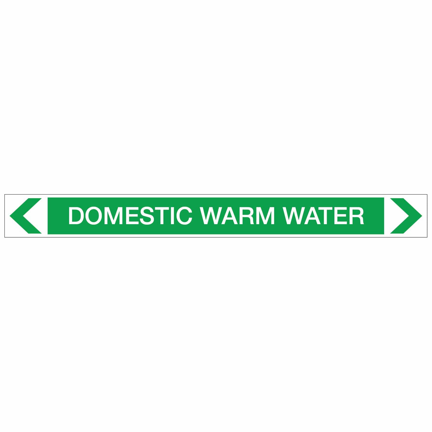 Water - Domestic Warm Water - Pipe Marker Sticker