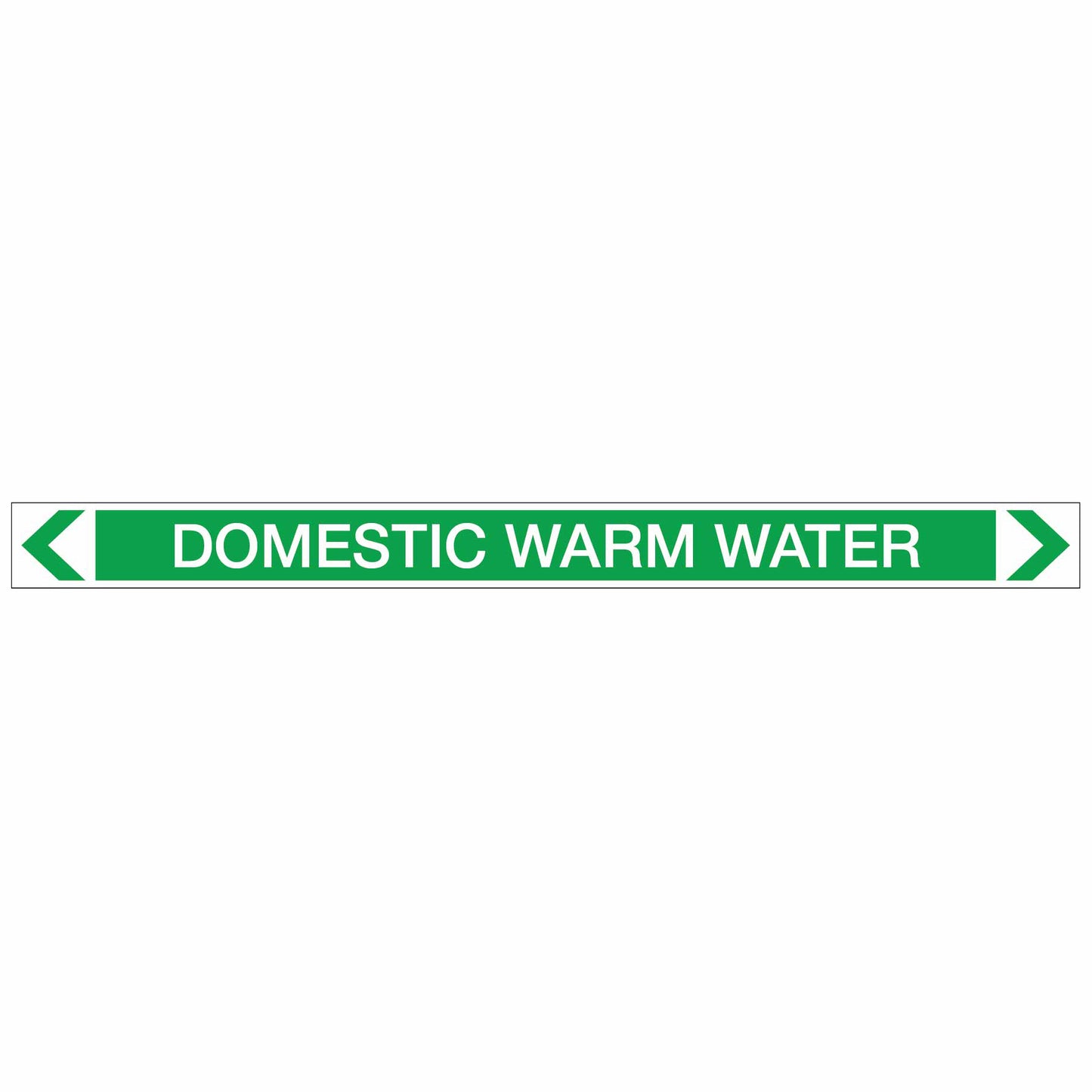 Water - Domestic Warm Water - Pipe Marker Sticker