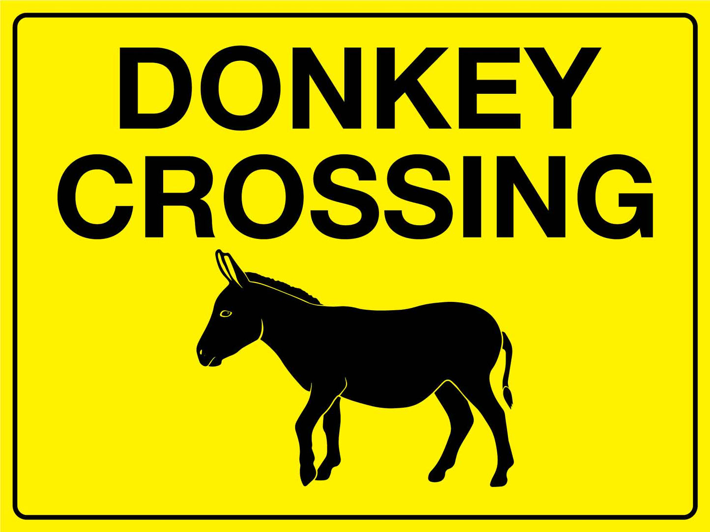 Donkey Crossing Sign