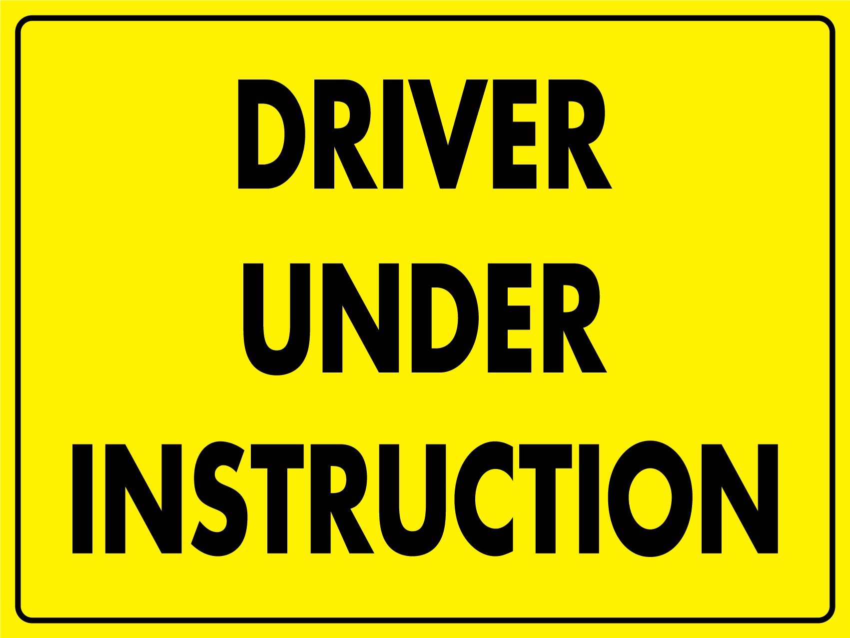 Driver Under Instruction Plates – New Signs