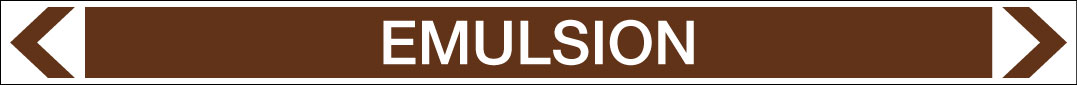 Oils - Emulsion - Pipe Marker Sticker