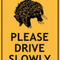 Echidna Please Drive Slowly Wheelie Bin Sticker