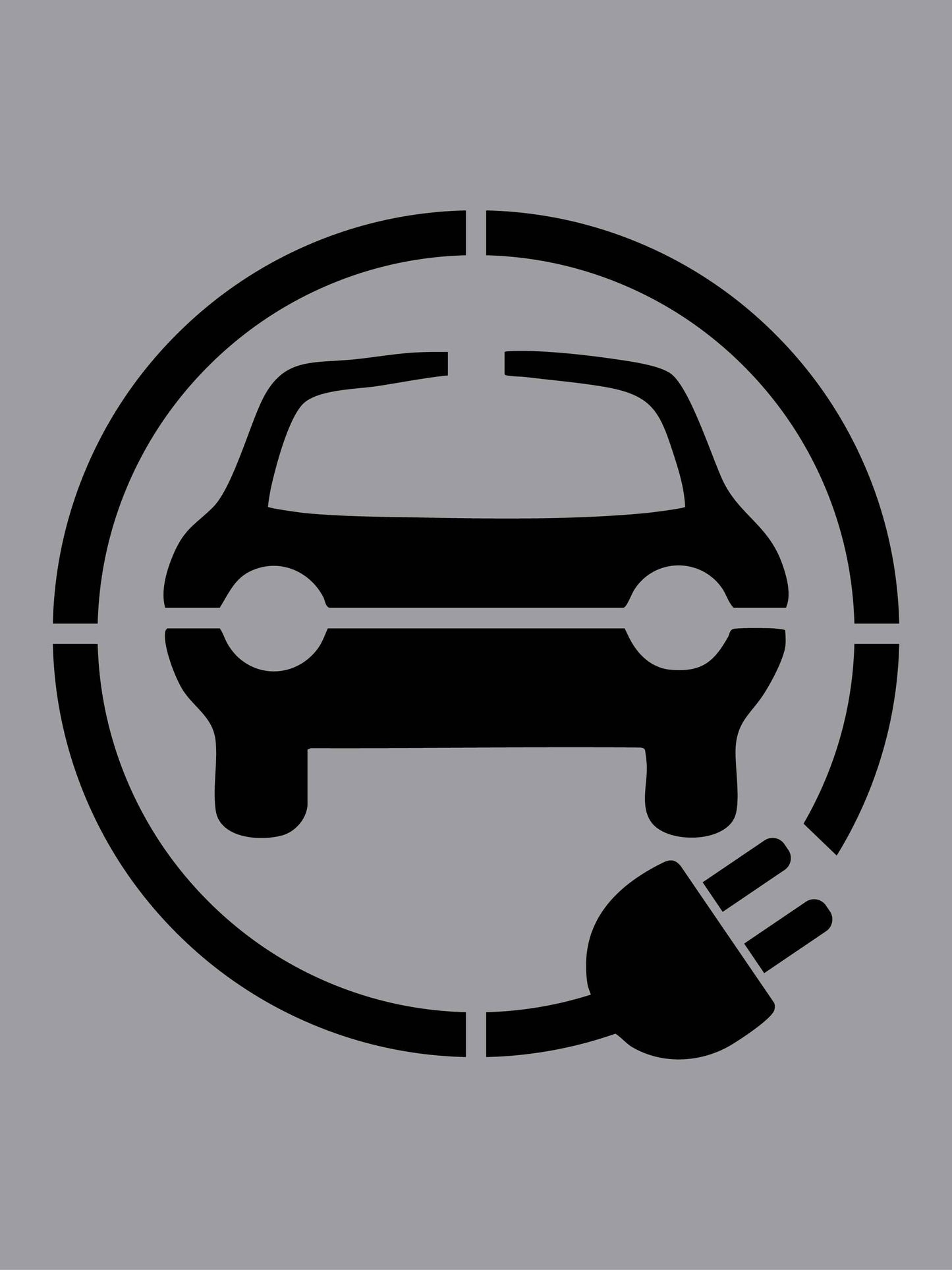 Electric Vehicle Charging Icon - Aluminium Composite Stencil