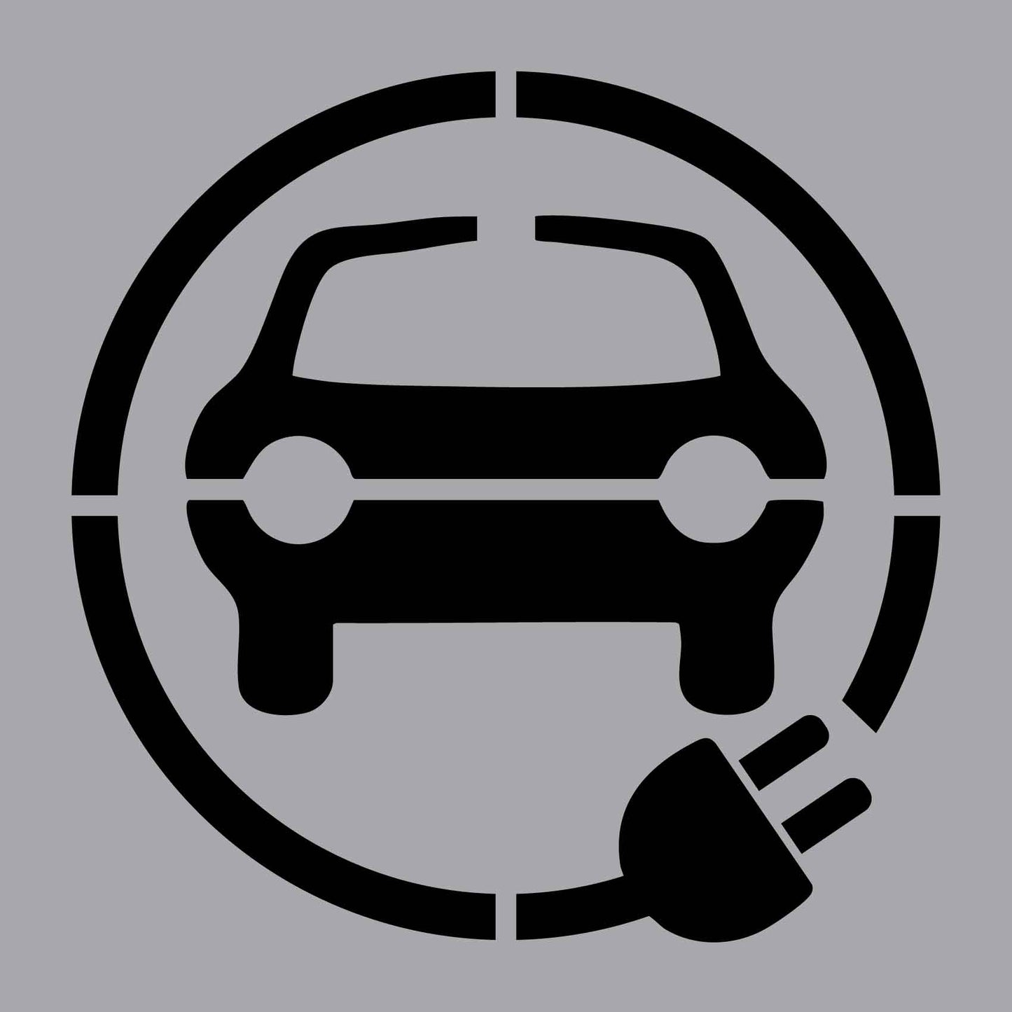 Electric Vehicle Charging Icon - Aluminium Composite Stencil