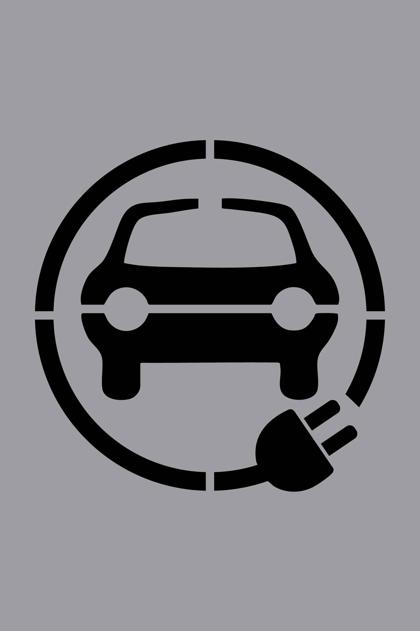 Electric Vehicle Charging Icon - Aluminium Composite Stencil