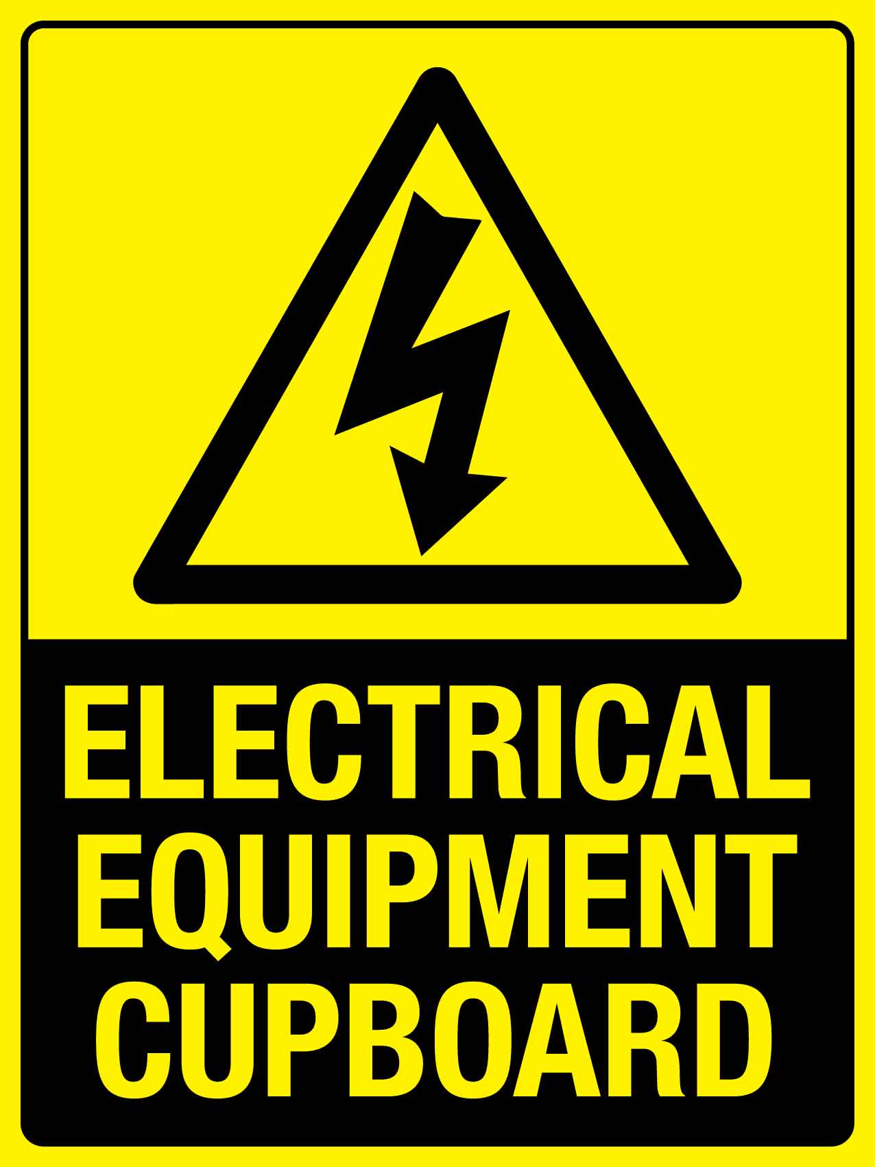 Electrical Equipment Cupboard Sign