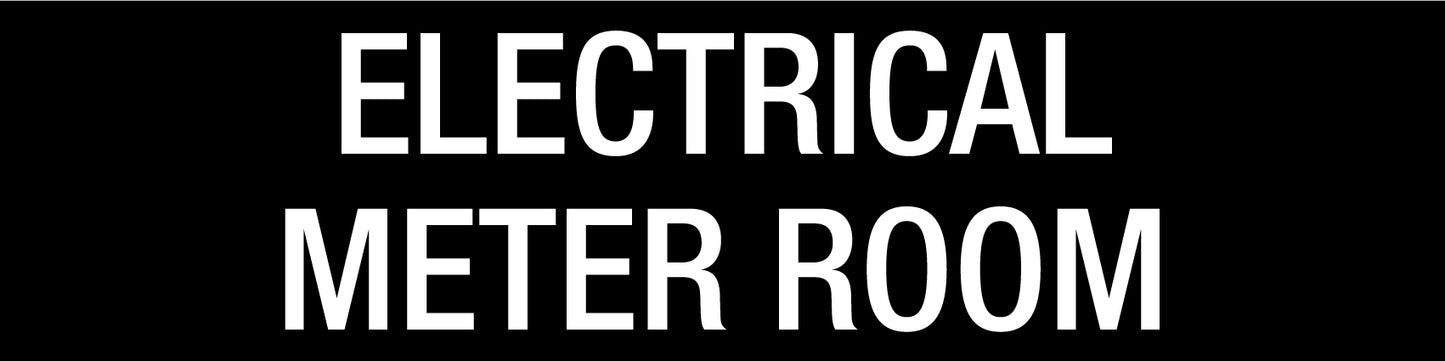 Electrical Meter Room - Statutory Sign