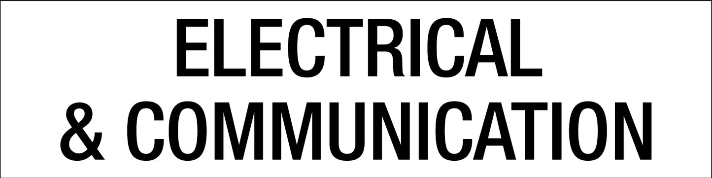 Electrical & Communication - Statutory Sign