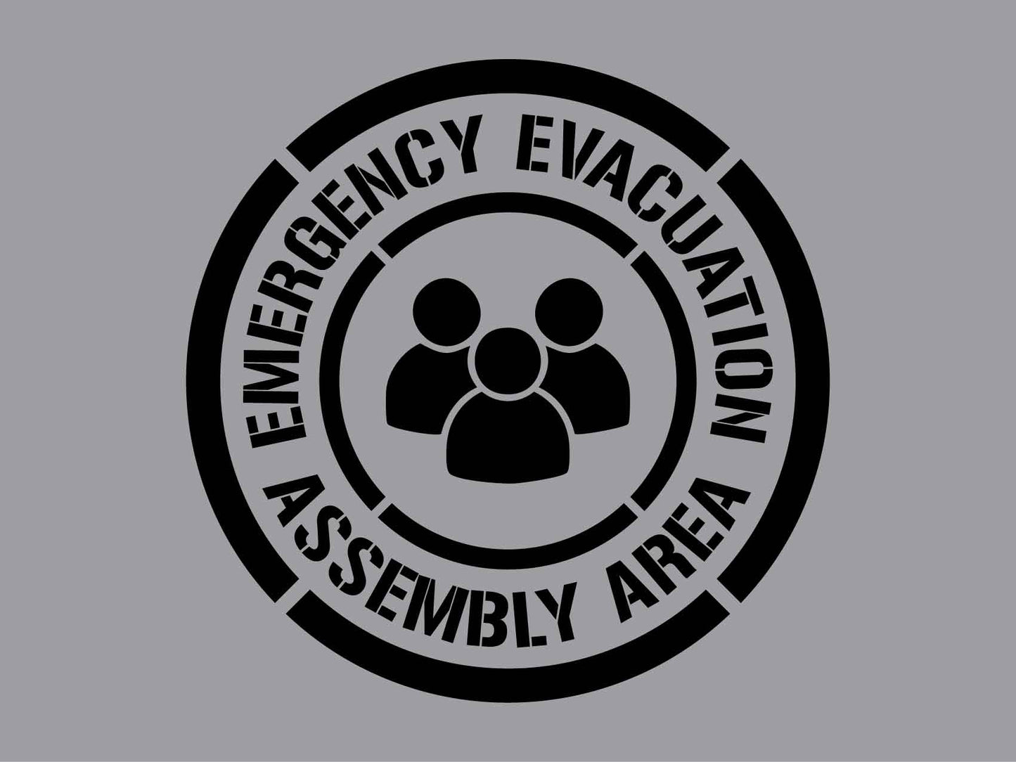 Emergency Evacuation Assembly Area - Aluminium Composite Stencil