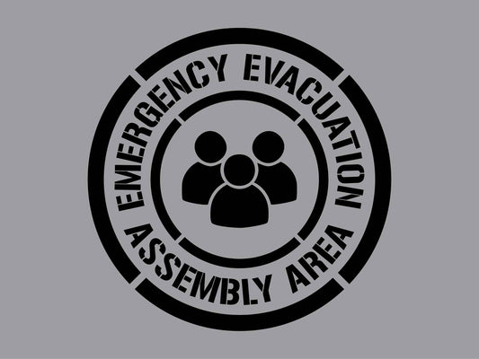 Emergency Evacuation Assembly Area - Aluminium Composite Stencil