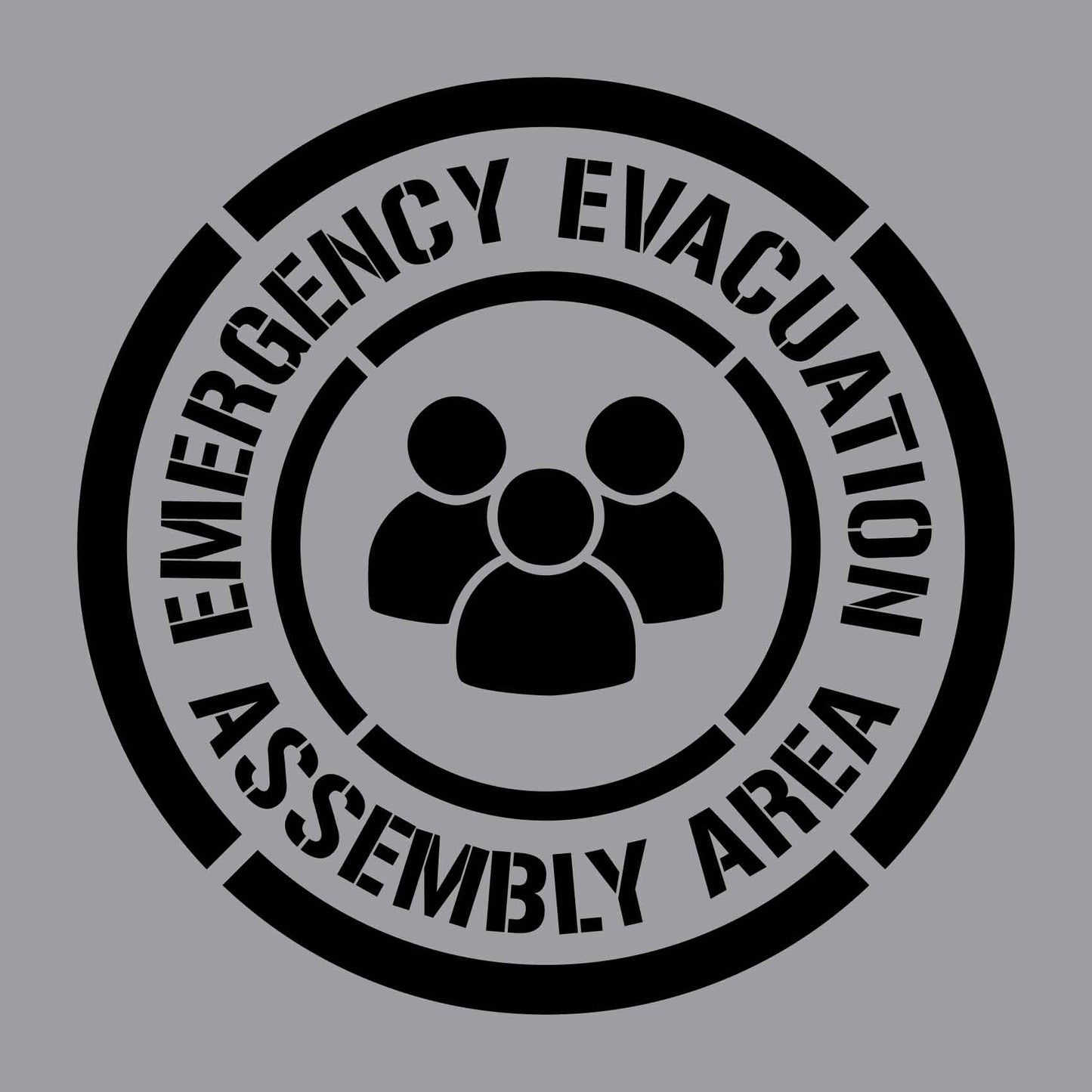 Emergency Evacuation Assembly Area - Aluminium Composite Stencil
