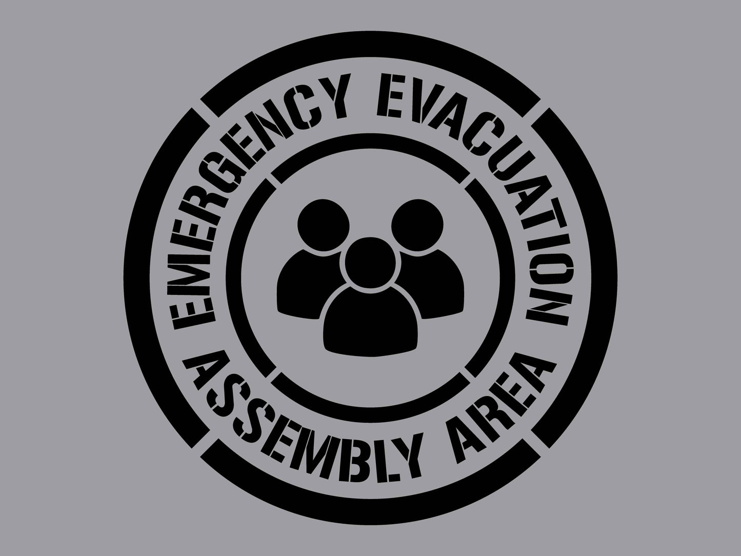 Emergency Evacuation Assembly Area - Aluminium Composite Stencil