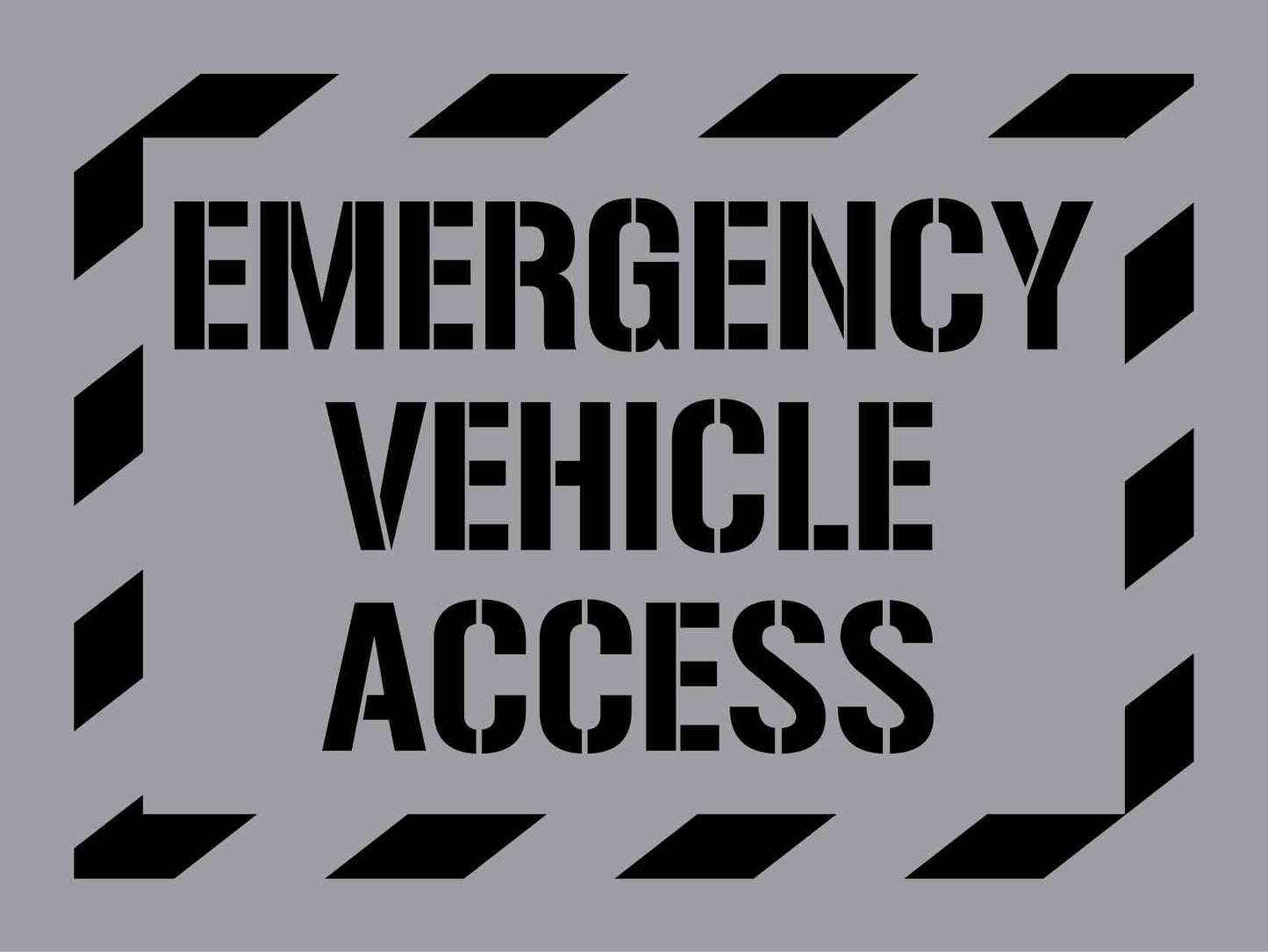 Emergency Vehicle Access - Aluminium Composite Stencil