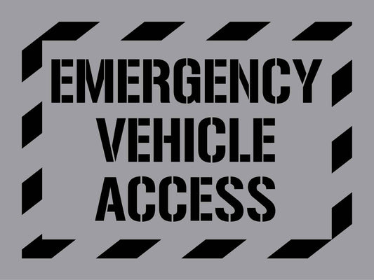 Emergency Vehicle Access - Aluminium Composite Stencil