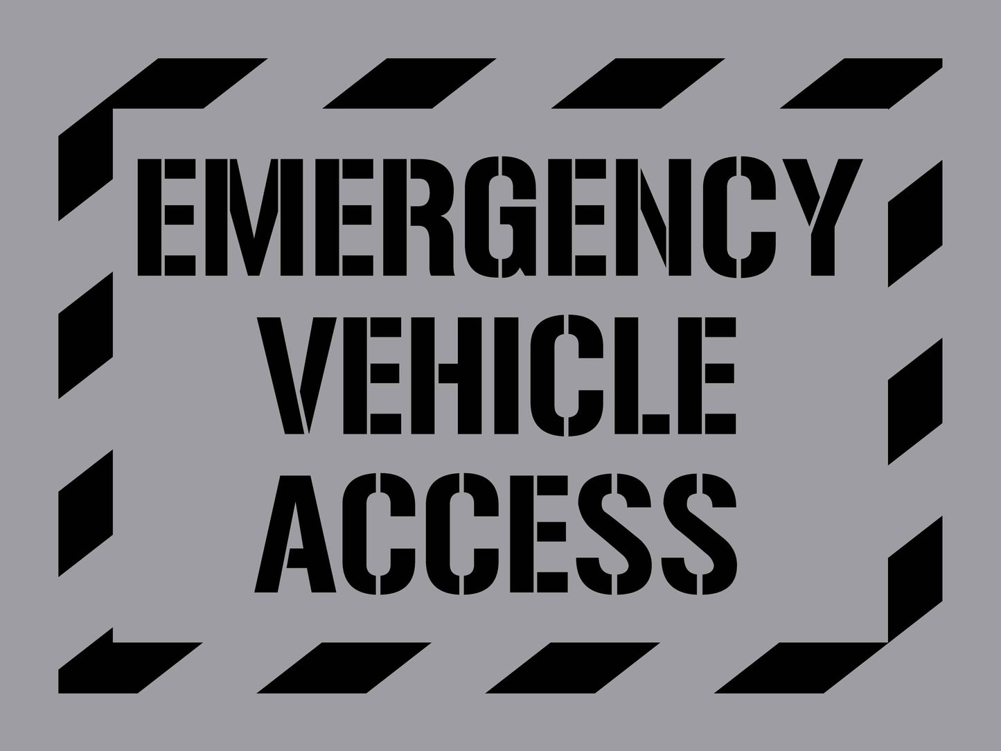 Emergency Vehicle Access - Aluminium Composite Stencil