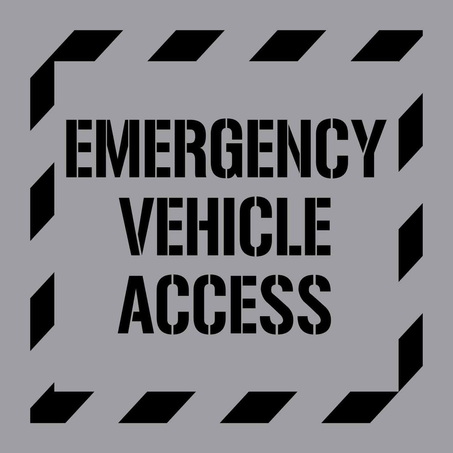 Emergency Vehicle Access - Aluminium Composite Stencil