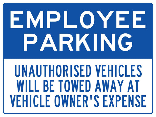 Employee Parking Sign