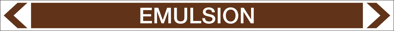 Oils - Emulsion - Pipe Marker Sticker