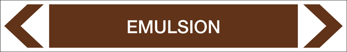 Oils - Emulsion - Pipe Marker Sticker