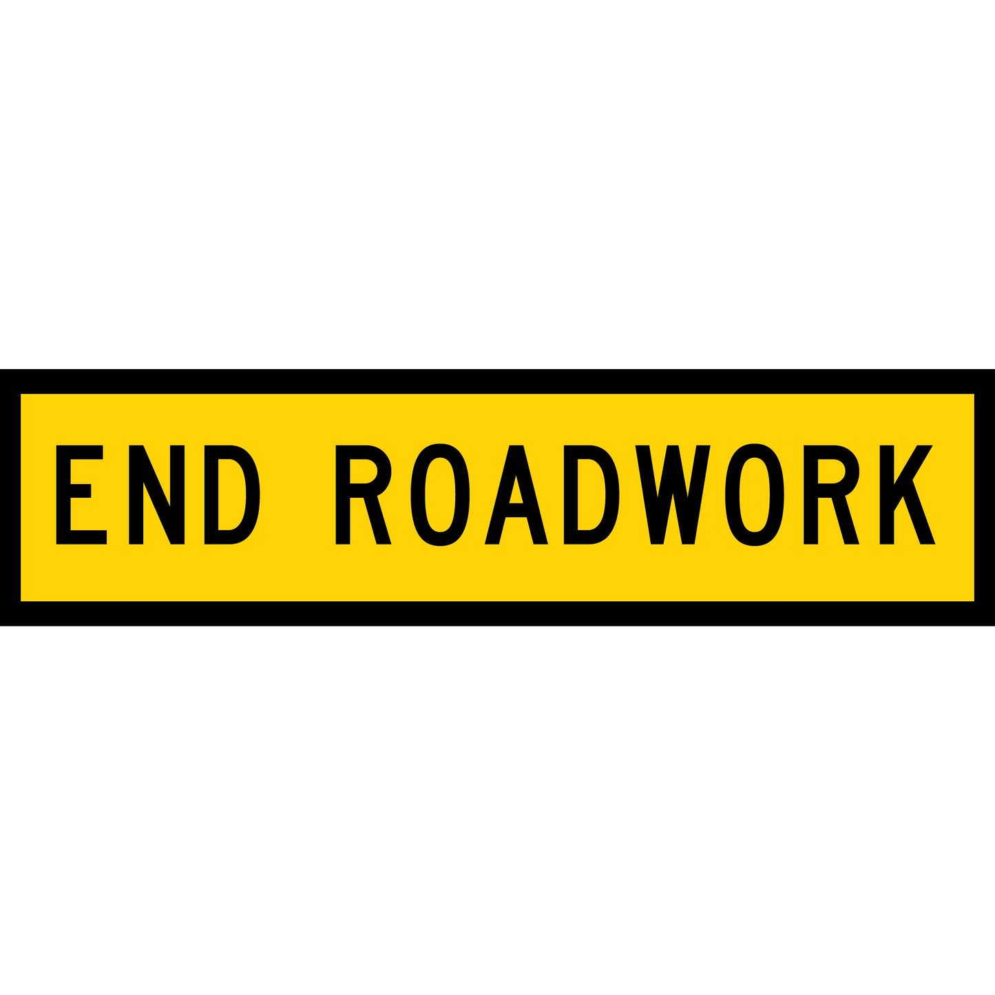 End Roadwork Long Skinny Multi Message Reflective Traffic Sign