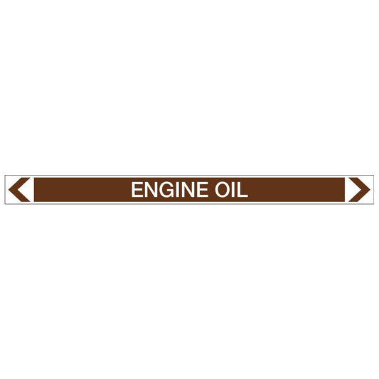 Oils - Engine Oil - Pipe Marker Sticker
